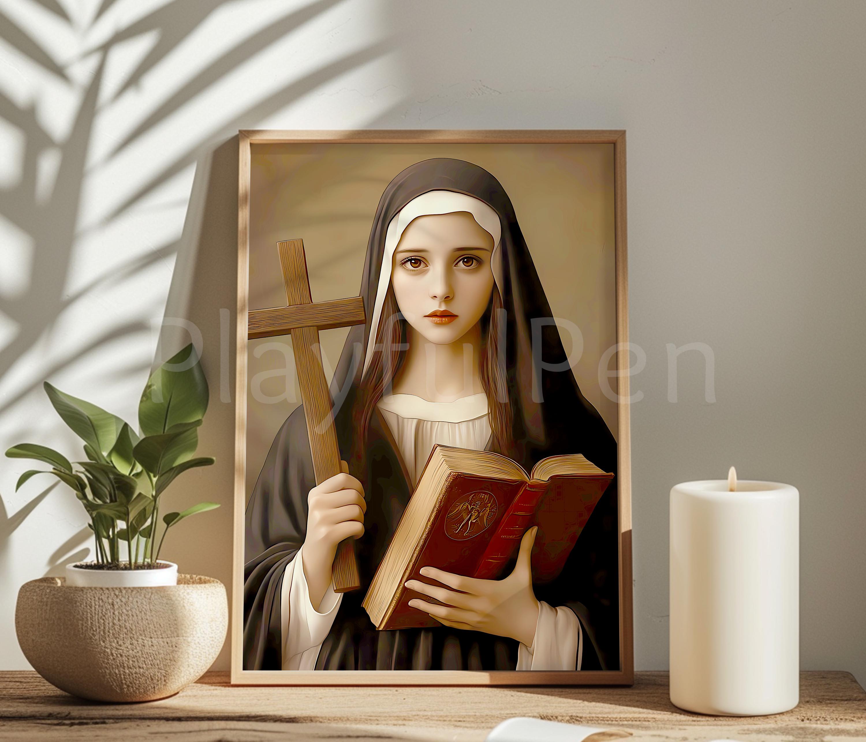 St Mary Magdalene Printable Wall Art, Christian Saint Catholic ...