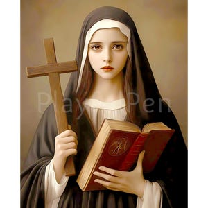 St Mary Magdalene Printable Wall Art, Christian Saint Catholic Printable Poster Print, Traditional Religious Art Instant Digital Download