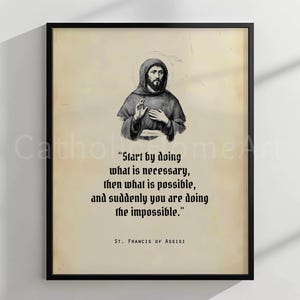 St Francis Quote Wall Art, Saint Francis of Assisi Quotes, Saint Quotes Printable, Motivational Christian Catholic Quotes, Digital Download