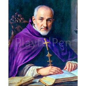 St Alphonsus Liguori Printable Wall Art, Saint Alphonsus de Liguori Catholic Poster Print Christian Art, Catholic Printable Digital Download