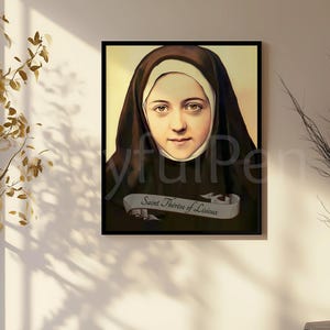 St Therese of Lisieux Wall Art Printable, Saint Therese of the Child ...