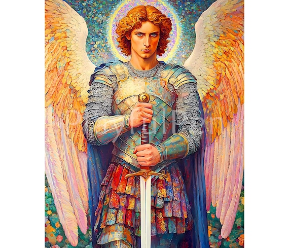大天使ミカエルの印刷可能な壁アート、聖ミカエル カトリック