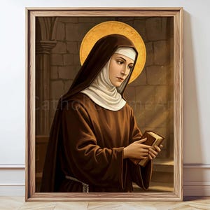 Saint Clare of Assisi Printable Wall Art Print, Christian Catholic ...