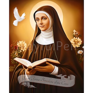 St Teresa Benedicta Wall Art Printable, Saint Teresa Benedicta of the Cross Picture, Edith Stein Poster Print, Catholic Digital Download