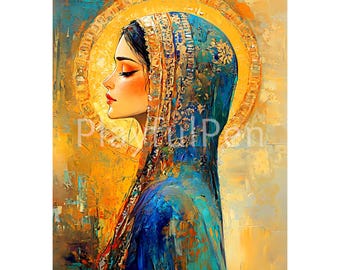 St Thais of Egypt Wall Art Print, Saint Thais Picture Digital Download, Catholic Printable Poster Image, Religious Art Home Decor