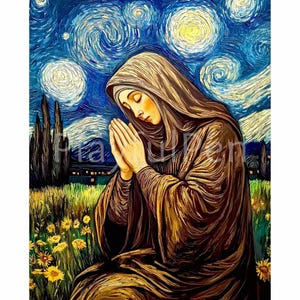 Impression d'art mural Sainte Claire d'assise, saints franciscains catholiques chrétiens, impression d'art religieux, téléchargement numérique instantané