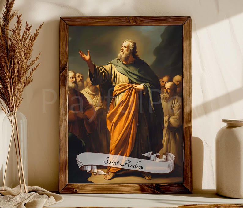St Andrew the Apostle Wall Art Printable, Saint Andrew Print Digital ...