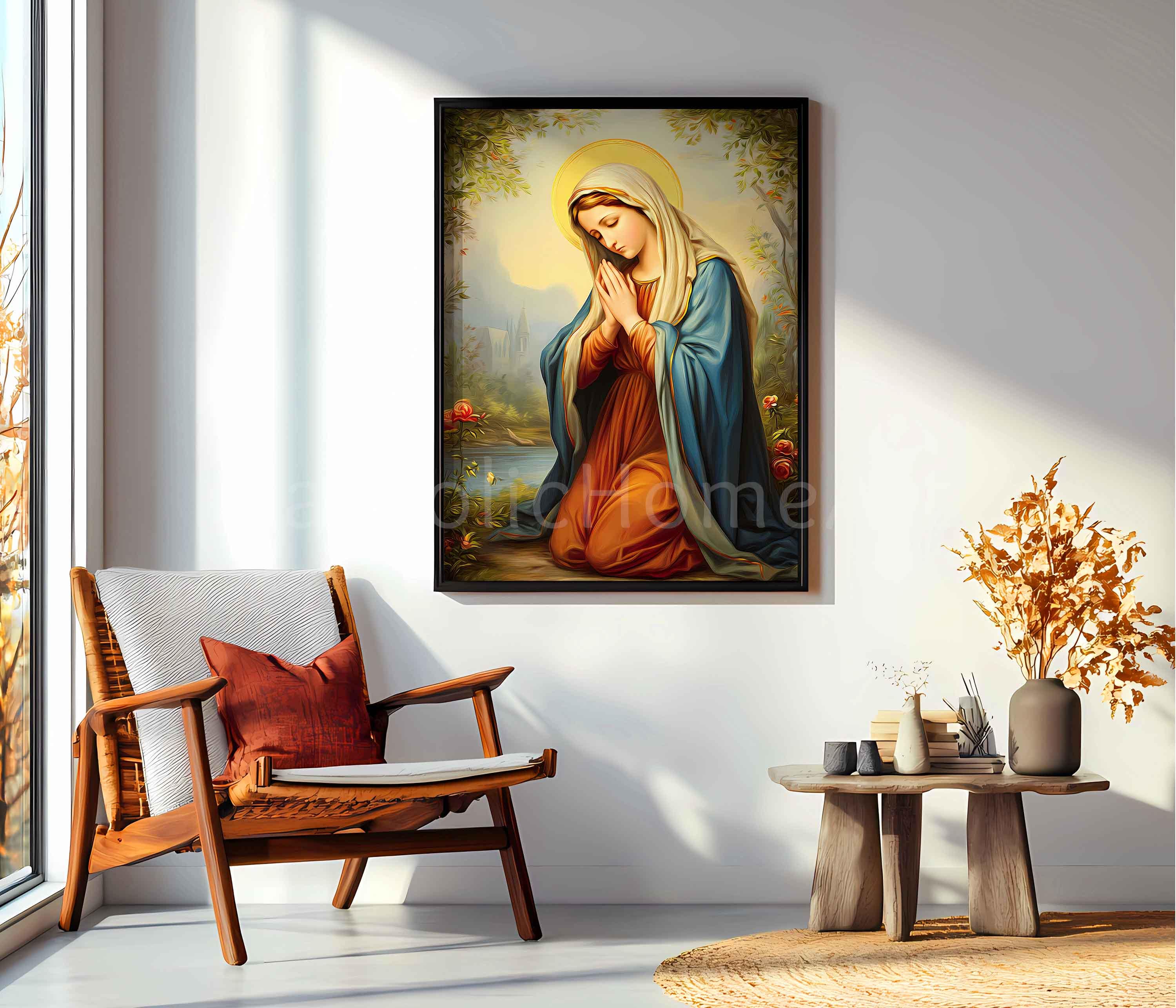 Our Lady of Sorrows Wall Art Printable, Sorrowful Virgin Mary Catholic ...