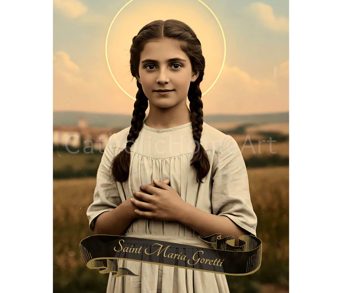 Saint Maria Goretti Printable Wall Art, St Maria Goretti Catholic ...