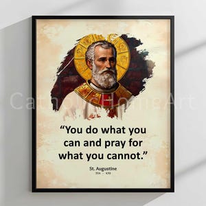 St Augustine Quote Printable Wall Art, Saint Augustine of Hippo Quotes ...