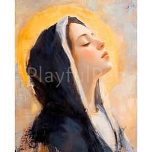 St Faith Wall Art Print, Saint Faith of Conques Picture Digital Download, Catholic Printable Poster, Religious Art Home Decor