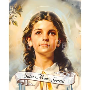Saint Maria Goretti Printable Wall Art, Catholic Poster Print ...