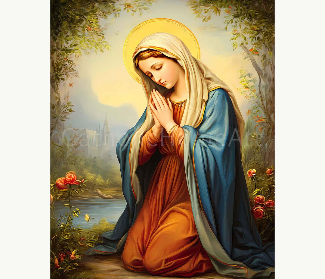 Our Lady of Sorrows Wall Art Printable, Sorrowful Virgin Mary Catholic ...