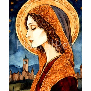 Saint Julia of Carthage Printable Wall Art, Digital Download