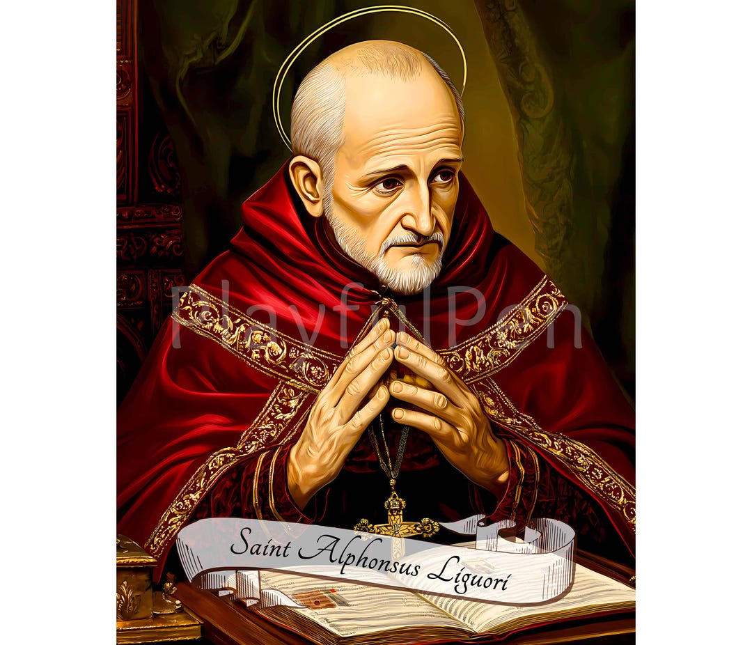 St Alphonsus Liguori Wall Art Printable, Saint Alphonsus De Liguori ...