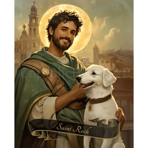 Saint Roch Printable Wall Art, St Rocco, San Roque Catholic Poster ...