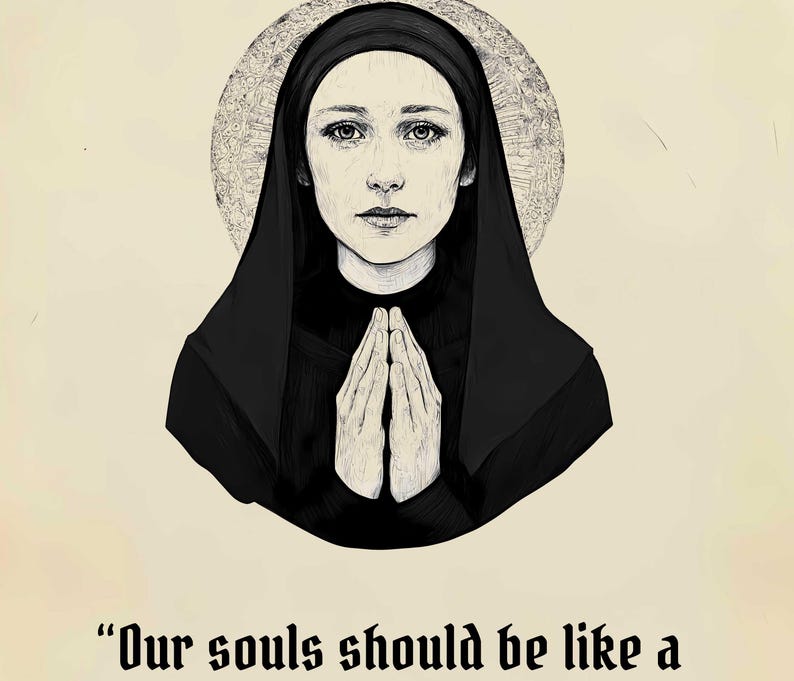 St Hildegard Quote Wall Art, Saint Hildegard of Bingen Quotes, Saint ...