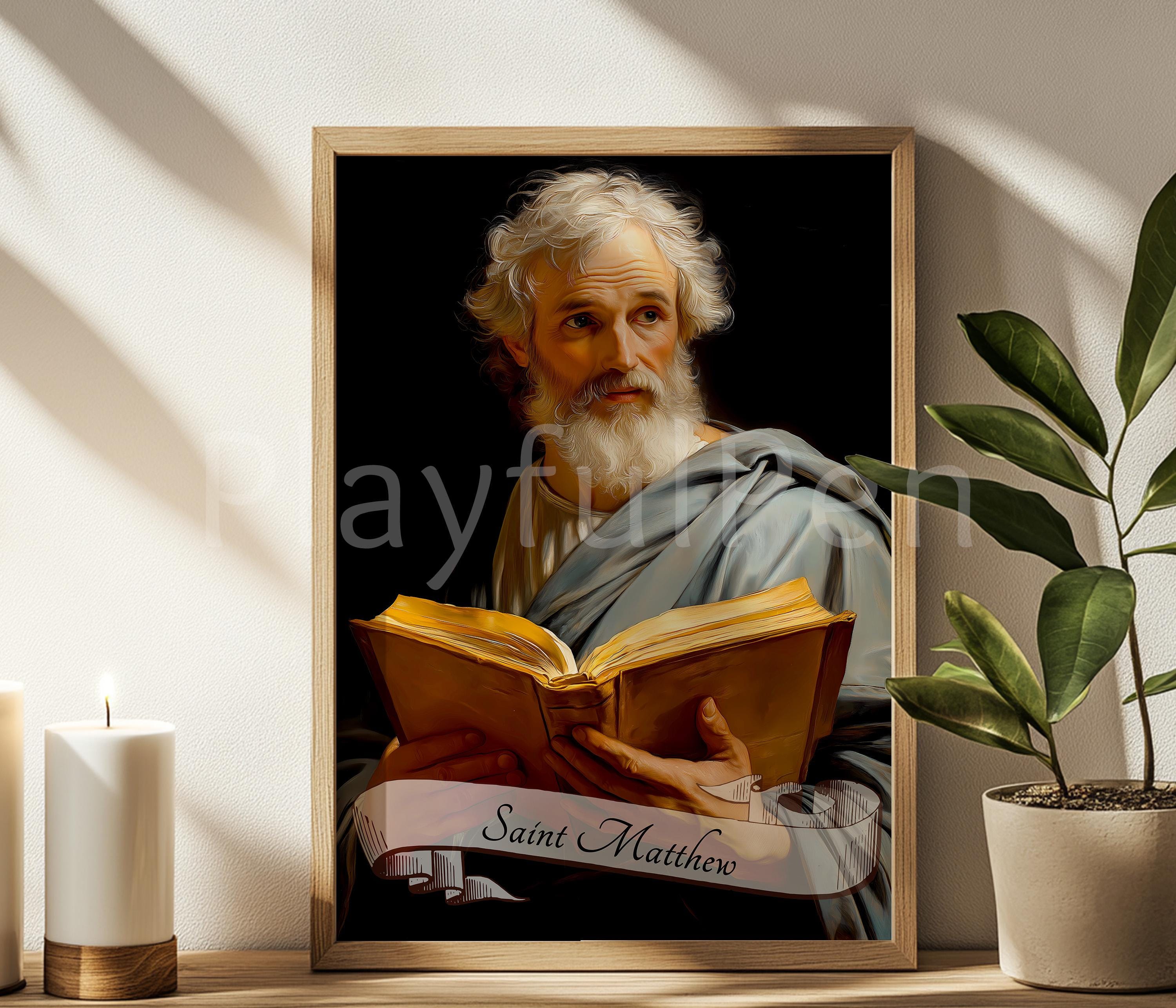 Saint Matthew the Apostle Printable Wall Art, Catholic Poster Print ...