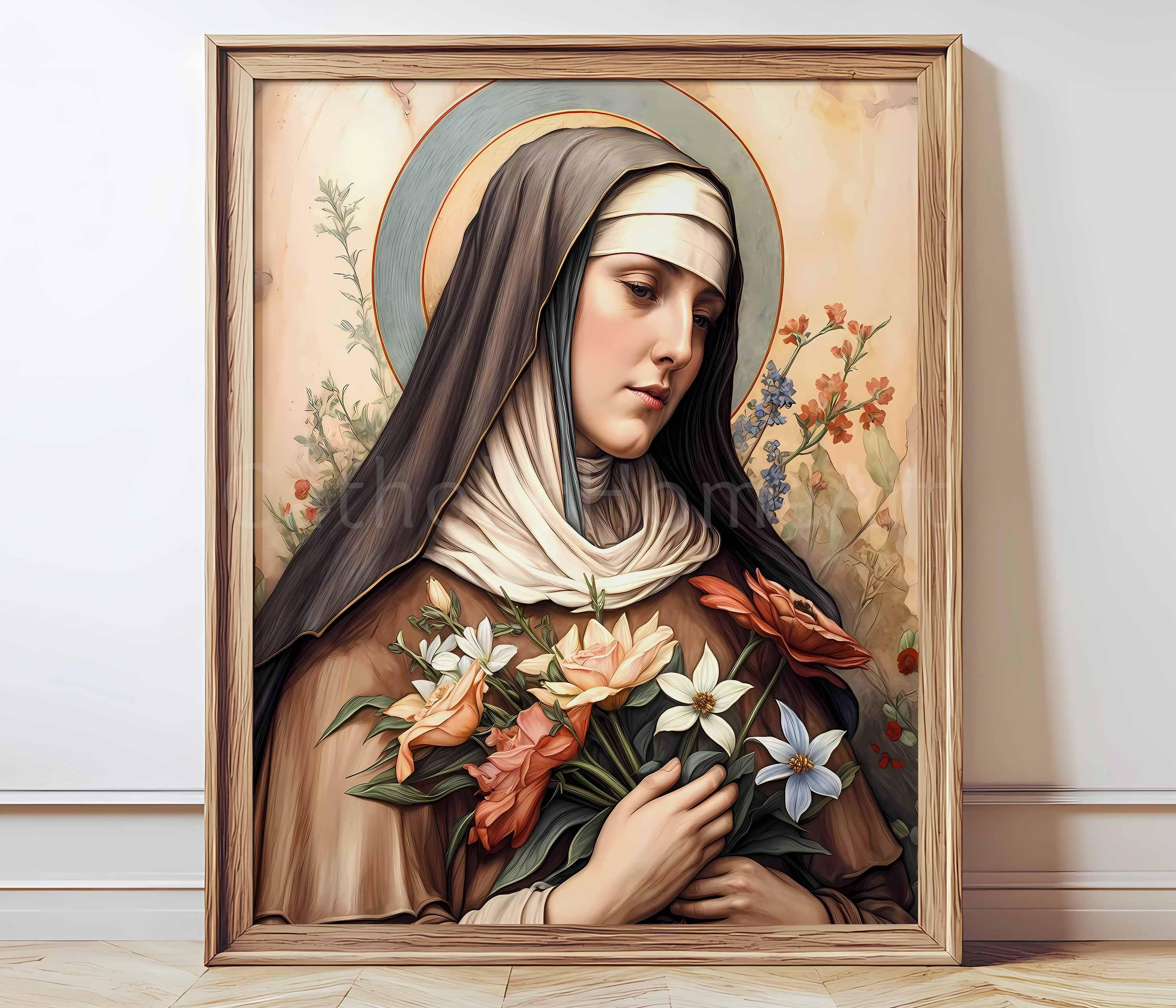 Saint Clare of Assisi Printable Wall Art Print, Digital Download ...