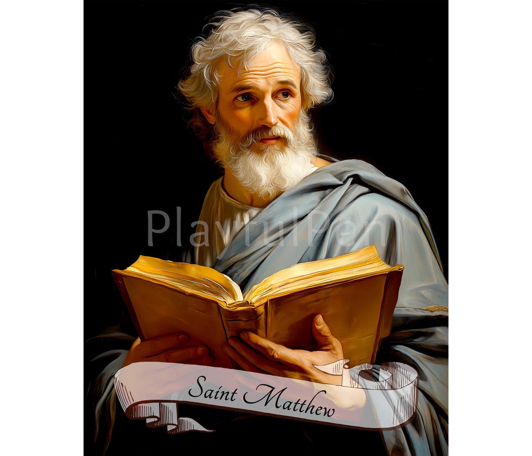 Saint Matthew the Apostle Printable Wall Art, Catholic Poster Print ...