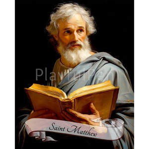 Saint Matthew the Apostle Printable Wall Art, Catholic Poster Print, Religious Art Digital Download