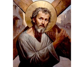 St. Simon of Cyrene Wall Art Printable, Saint Simon Cyrene Catholic Printable Poster Print, Religious Home Decor, Instant Digital Download