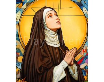 Saint Teresa of Avila Printable Wall Art, St Teresa of Jesus, Digital Download