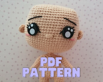 Square-Head Chibi Amigurumi Body Base