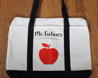 Teacher Tote Bag Teacher Book Bag Personalized Teacher - Etsy