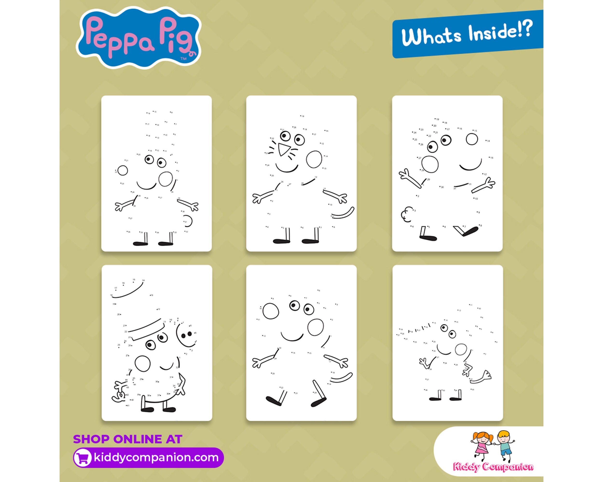 Authentic Peppa Pig Dot to Dot Activity Edition - Etsy