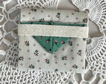 Earring Envelope, Mini Jewelry Bag, Small Travel Accessory, Vintage Floral Print