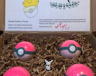 Poke ball | girl poke | toy surprise bombs | Bathbombs | bath bombs | kids bath bombs | vegan