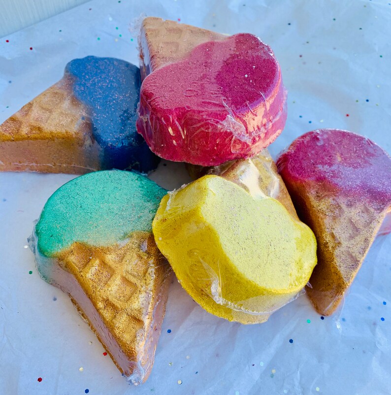 Ice Cream Bath_fun Bath Bomb_bathbombs_kids Bath_kid Etsy UK