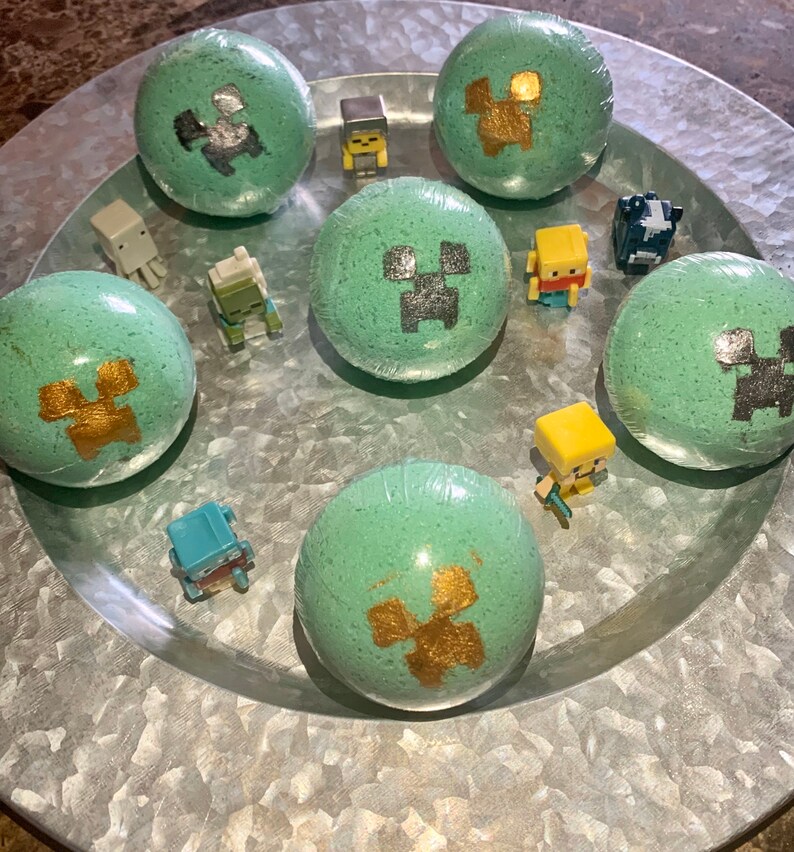 Bath bomb_minecraft_kids bath bombs_bath gift set_fun color | Etsy