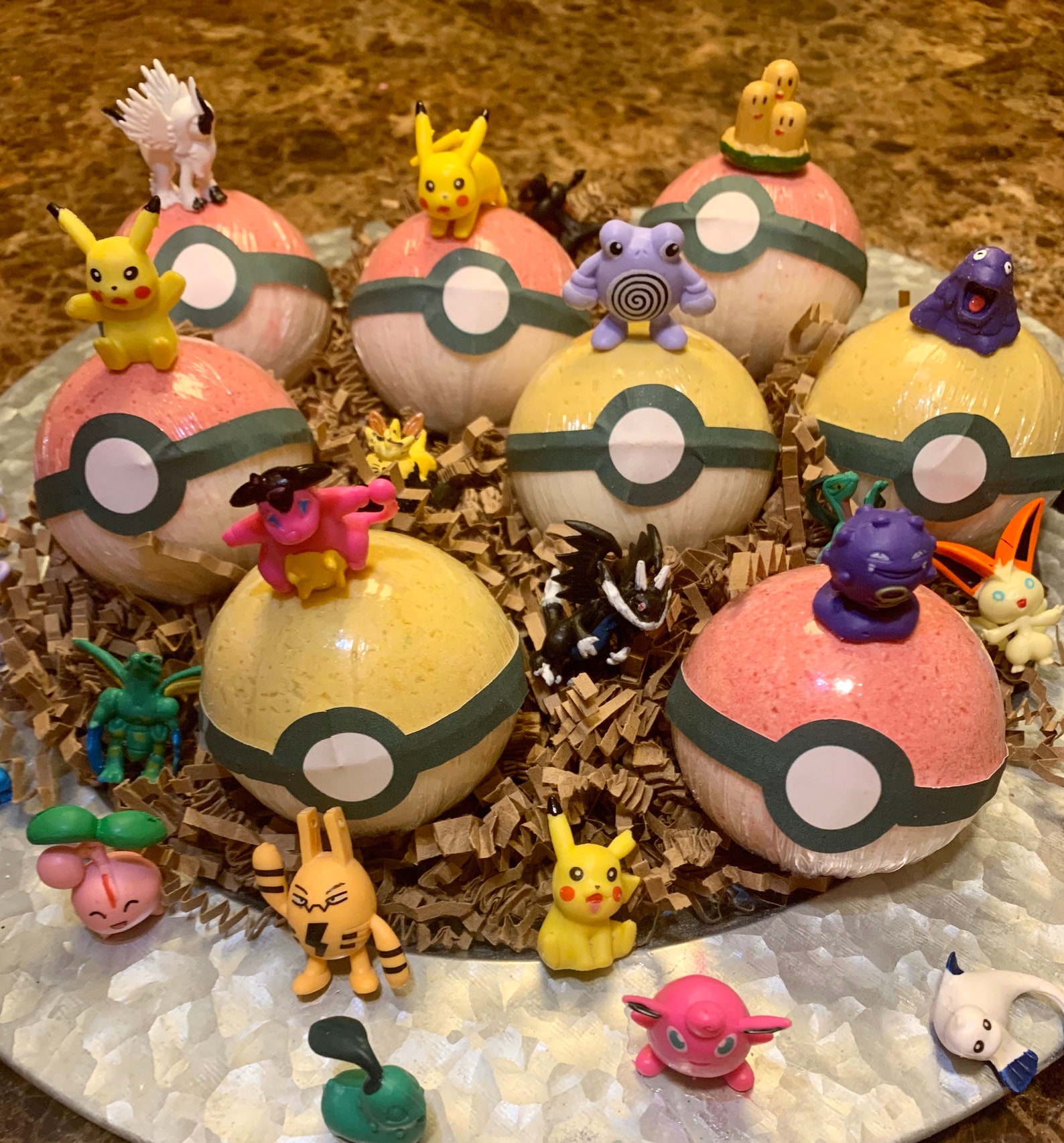 Pokémon bath bombs_pokemon bathbombs_surprise toy_kid Etsy