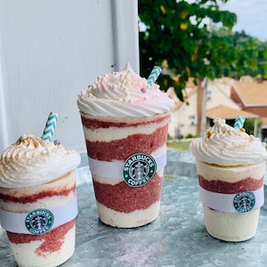 Peppermint mocha frappe bathbombs bath bombs frappe bath bomb Starbucks gift set bath gift set Christmas bath holiday gift image 3