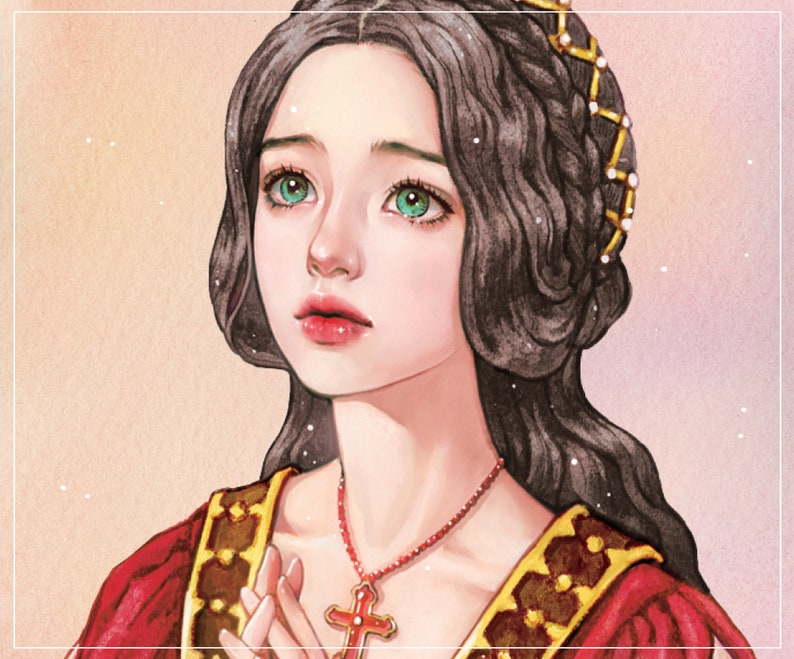 Sticker Julit Juliet / Girl Stickers / Watercolor Illust - Etsy