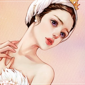Yvonne, adesivi per ragazze, illustrazioni acquerello