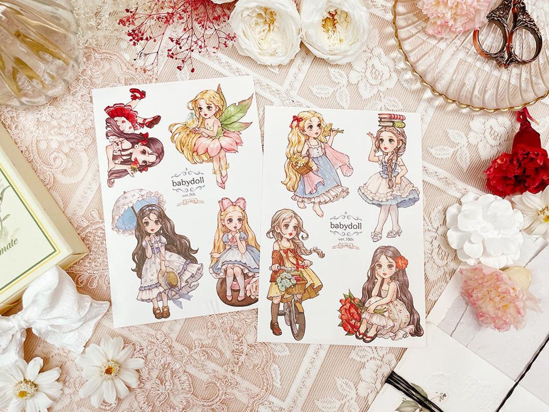 Buy Babydoll Paper Stickers Watercolor Illust Online in India