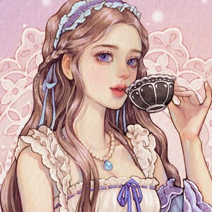 Kristin, adesivi per ragazze di carta, acquerello, 4 colori, 40 fogli