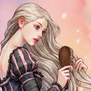Rapunzel, adesivi per ragazze di carta, acquerello, 4 colori, 40 fogli