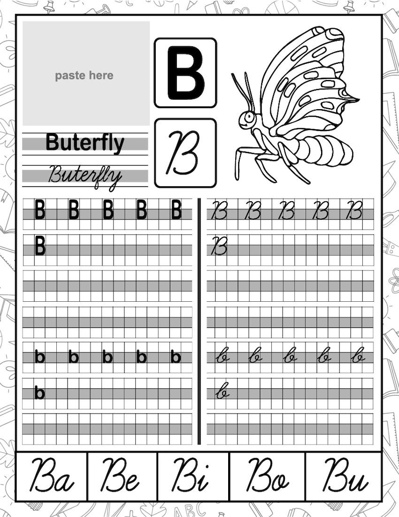 Trace Letters Trace Numbers Alphabet and Numbers Worksheets | Etsy