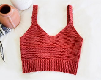 PATTERN Crochet crop tank // Seamless // Crop top // Matériaux durables // bralette