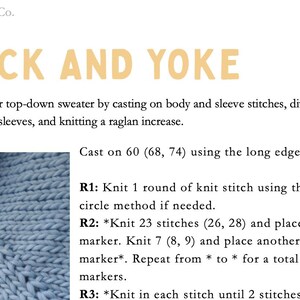 PATTERN chunky knit sweater // easy simple // for beginners // knit jumper // top down image 8