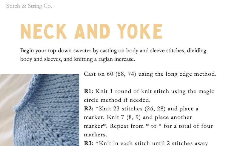 PATTERN chunky knit sweater // easy simple // for beginners // knit jumper // top down image 8