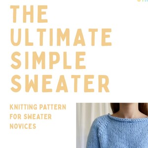 PATTERN chunky knit sweater // easy simple // for beginners // knit jumper // top down image 7