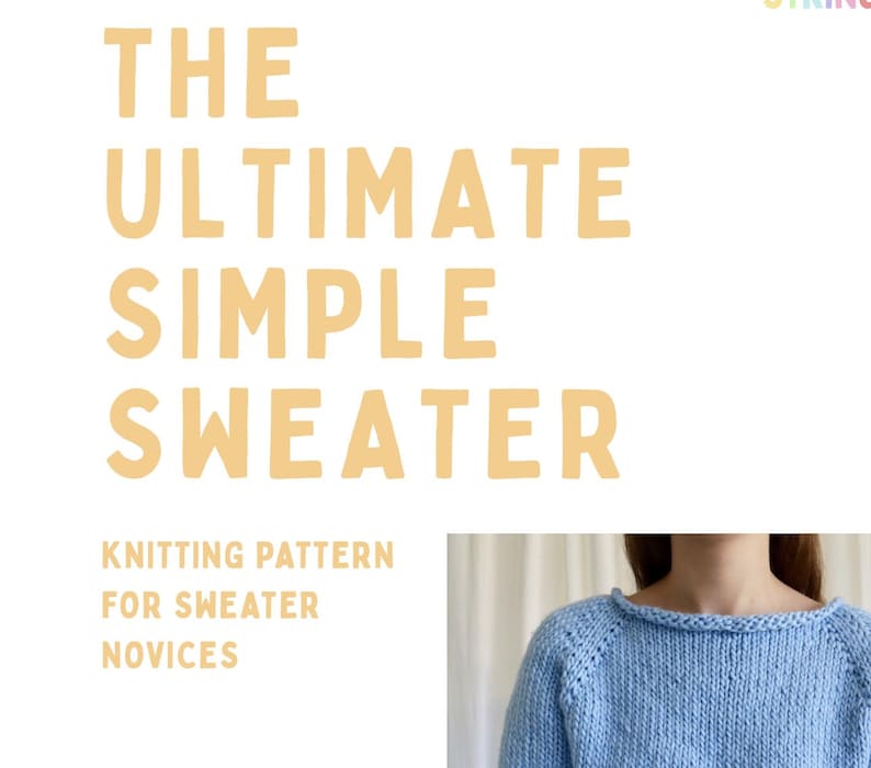 PATTERN chunky knit sweater // easy simple // for beginners // knit jumper // top down image 7