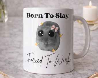 Funny Hamster Coffee Mug, Sassy Work From Home Gift, Gift for Colleaque, Best Friend