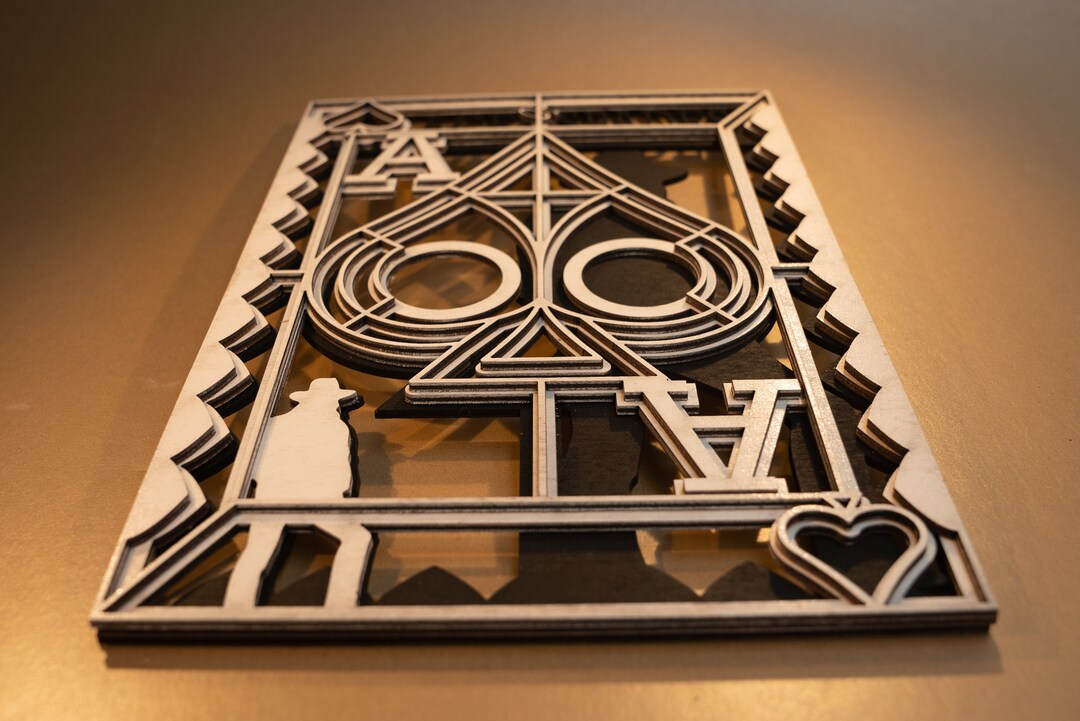 Ace of Spades 3 Layer, Laser Cut Image or Plaque Etsy