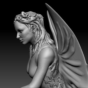 3d digital sculpture of fantasy Fairy for 3d printing